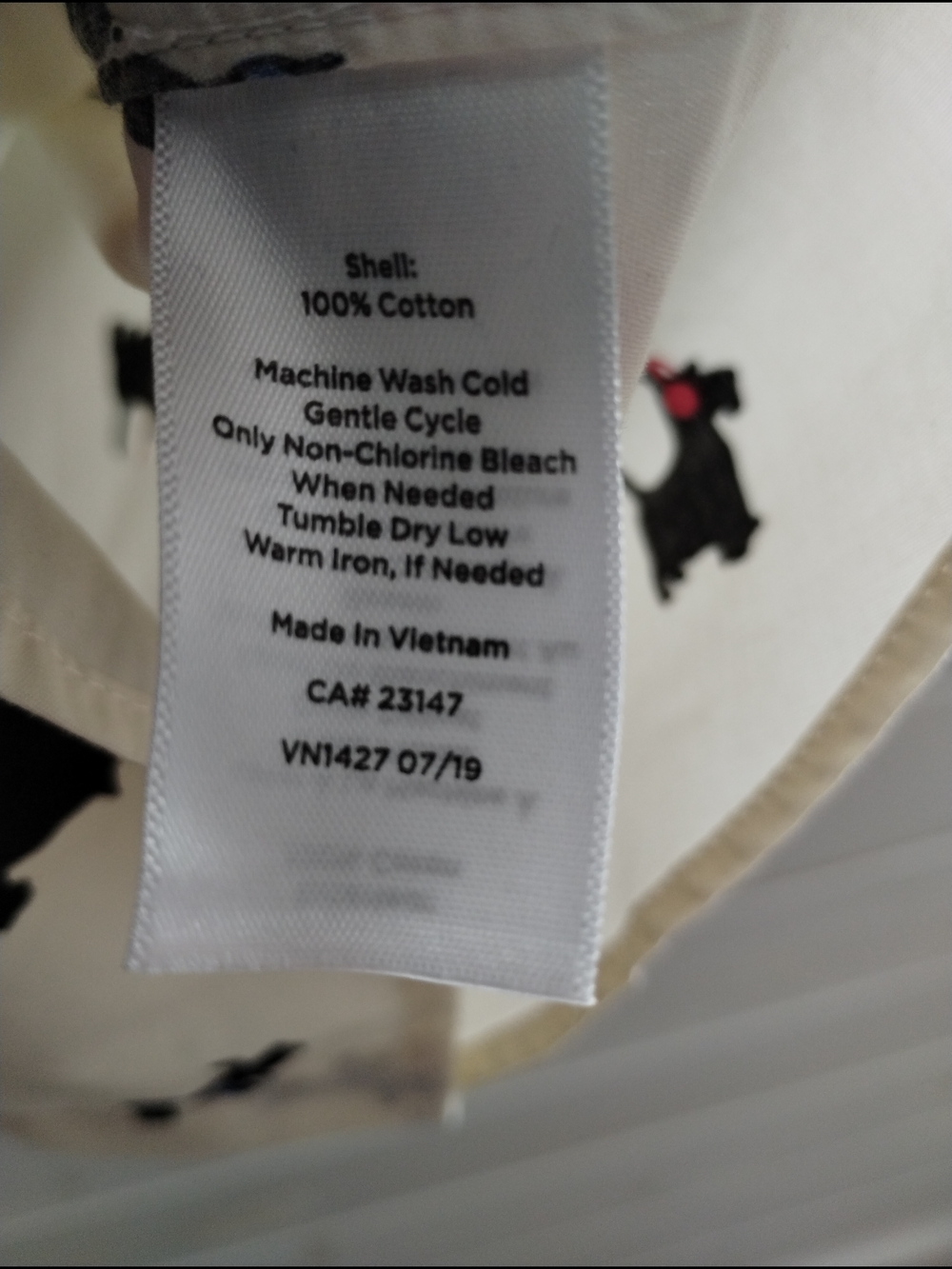 Talbots Scottie Dog Print Button Down Shirt LP NWT Cotton - Picture 7 of 8